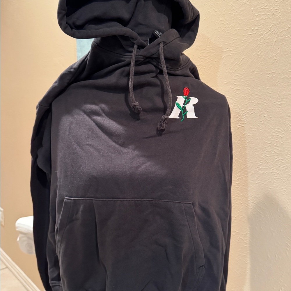 Black Hoodie with Embroidered Logo